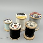 Antique Wooden Thread Spools Lot 5  Coats Clark  Talon Carpet  Mercerized cotton