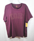 Michael Kors 2x Studded Logo T-shirt Purple Cordovan Short Sleeve Plus Size Nwt