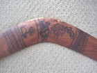 Boomerang Carvings Koala Wood Signed