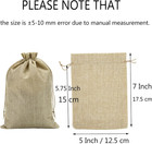 10 Pcs 5x7 Inch Burlap Gift Bags With Drawstring For Wedding Party Jewelry Craft
