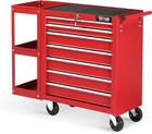 Rolling Tool Chest Tool Box With Drawers   Wheels   Top Cushion   Drawer Liners