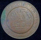 Old Middle Eastern Hammered Copper Plate 