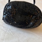 Vintage Whiting And Davis Black Mesh Metal Purse Evening Bag 8 x5  Very Nice
