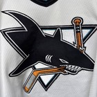 Vintage San Jose Sharks Hockey Jersey Adult Large Ccm Nhl White Stitched