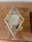 Stylebuilt Vintage 24k Gold-plated Beveled Glass Lid Jewelry Trinket Box Casket