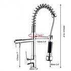 Chrome Single Handle Kitchen Faucet Sink Pull Down Sprayer 360   Swivel Mixer Tap