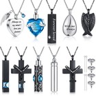 10 Pcs Cremation Jewelry Urn Necklace For Ashes  Waterproof Keepsake  Memorial L