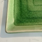 Green Crackle Glazed Pottery Serving Tray   Plate