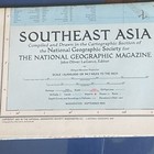 1955 Southeast Asia National Geographic Map Measures 34 X 29 Historical