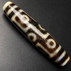 Rare Tibetan Buddhism Agate 9 Eyes Totem Dzi Bead Amulet Necklace Pendant G068