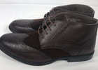 Alpine Swiss Men s Boots Wing Tip Lace Up Dress Shoes Brown Brogue Medallion 13
