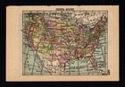 1902 Tiny Antique United States Map Vintage Map Of The Us Tiny Wall Decor 3286