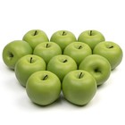 12pcs Artificial Apples  Fake Fruit Faux Apples For Home Kitchen Table Green