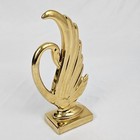 Vintage Art Deco Brass Swan Figurine Bookend Gold Hollywood Regency 1950s Mcm
