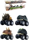 Dinobros Pull Back Dinosaur Car Toys 4 Pack Dino For 3 Year Old Boys    