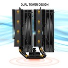 Darkrock Dt6 Dual Tower Cpu Cooler 6 Heat Pipes 2x120mm Pwm Intel Amd