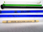  6  Vintage Glass Swizzle Sticks   4  W advertising  Cocktail Stirrers Barware 