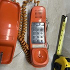 Itt Electric Burnt Orange Trimline Push-button Phone Vintage Matching Cord