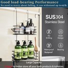2-tier Shower Caddy Hanging Shower Organizer Rack With Hooks Over The Door