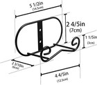 Wall Mount Plate Display Stands - 2 Pack Black Iron Easel Holders - Vertical Wal