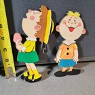 Vintage Pressed Cardboard Wall Decor Clown Scene Dolly Toy Co 1973  5156l400