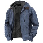 Men s Winter Warm Casual Padded Jacket Soft Comfort Coat Thick Jacket Top Hooded
