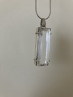 Eureka Series Prop -    logic   clear Rectangular Quartz Sterling Silver Necklace