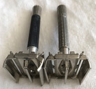 Pair Vtg Gillette 1968 N4   1966 L2 Non-adjustable Double-edge Safety Razors