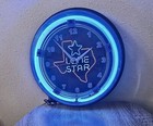 Lone Star Beer Bar Man Cave Neon Wall Clock Sign