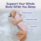 Mellow Bodyalign Full Body Pillow Side Sleeper Support Hug Pillow All Colors New