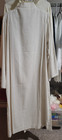 Clergy Server Alb 51-52  Long Flax-like Natural Front Wrap Sz 14