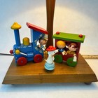 Vintage 1974 Nursery Originals Wooden Train Lamp Musical Swisstone Kids Decor