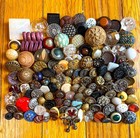 Nice  Antique Button Lot Metal Picture Celluloid Collector Victorian Glass Mop