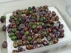 2 Pounds Assorted India Handmade Marble Splash Glass Beads Wholesale  mnp-2     