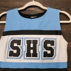 Shs Cheerleading Shell Top Blue White Black Sleeveless Spirit Shirt Youth S