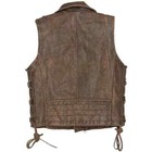 Men s Vintage Motorcycle Leather Waistcoat Distressed Brown Biker Leather Vest