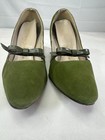Vtg 50 s 60 s Green Suede Stiletto Heels Pin Up Retro Sz 8 5 8 Miles Fifth Ave