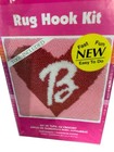 Barbie Fuzzy Fun Heart Latch Hook Rug Kit Caron 13  X 13 
