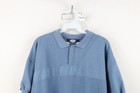 Vintage 90s Streetwear Mens Size Xl Faded Ribbed Knit Pullover Polo Shirt Blue