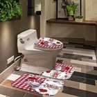 Christmas Shower Curtain Sets  4pcs Bathroom Sets With Shower Christmas-c2