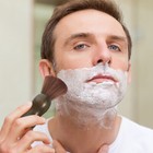1pc Beard Care Brush Handle Shaving Brush For Mustache And