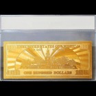 Gold 1999  100 One Hundred Dollars Banknote Collectible With Bag   Certificate