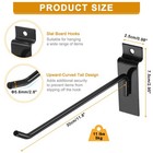 60pcs 12  Length Slat Wall Hook Black