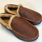 New Mens Indoor outdoor House Shoes Sz 11 Moccasin Slippers Wide Fur Lined Nwot