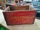 Royal Crown Cola Wooden Crate Soda Bottle Carrier Display Vintage