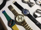 Estate Find Lot Of 20 Watches For Parts Repair Wind Up Battery Timex Fossil More