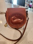 Vintage Dooney   Bourke Big Duck Bag 150 Awl Brown Leather Crossbody Usa