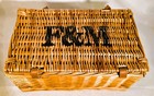 Woven Wicker Freestanding Storage Basket 15 5 X 8 X 7 Rustic Home Decor