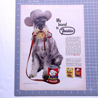 1960s Friskies Dog Food Vintage Print Ad Magazine Advertisement Schnauzer Art