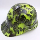 Hard Hat Cap Style  Custom Hydro Dipped   Osha Approved Melting Skulls New 